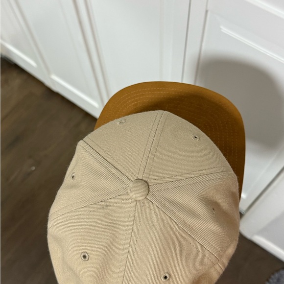 Brixton Cream and Brown Snapback Hat - Picture 3 of 6